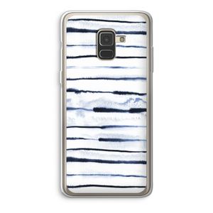 Ink Stripes: Samsung Galaxy A8 (2018) Transparant Hoesje