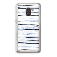 Ink Stripes: Samsung Galaxy A8 (2018) Transparant Hoesje