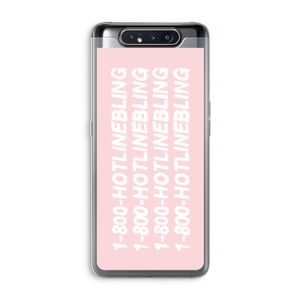 Hotline bling pink: Samsung Galaxy A80 Transparant Hoesje