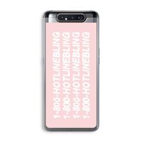 Hotline bling pink: Samsung Galaxy A80 Transparant Hoesje