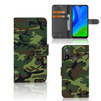 Huawei P Smart 2020 Telefoon Hoesje Army Dark - thumbnail