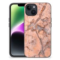 iPhone 15 Marmeren Print Telefoonhoesje Marmer Oranje
