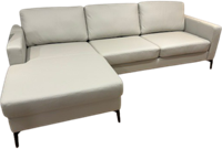 Leren bank Match, 2.5-zitsbank + Longchair (274x90cm) - Echt leer, Modern, Comfortabel en kies uit meer dan 150+ kleuren - Ontdek de Vele Leersoorten en Kleuren bij ShopX
