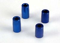 Tapered bearing block spacers (blue-anodized, aluminum) (3x6x10.75mm) (2)/(3x6x8.9mm) (2)