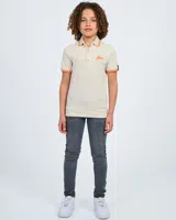 Malelions Signature Polo Kids Beige/Oranje - Maat 128 - Kleur: BeigeOranje | Soccerfanshop - thumbnail