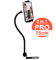 Auto Bus Tablet houder + Telefoonhouder PRO (2 in 1) 6-13 inch - 75 cm