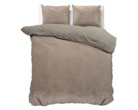 Sleeptime Velvet Uni Dekbedovertrek Taupe 200 x 220 cm