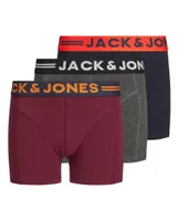 Jack & Jones 3-pack jongens boxershort - Bordeaux - thumbnail