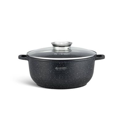 Edënbërg Stonetec Line - Luxe Aluminium Kookpan met Deksel - Ø 28 cm Edënbërg Stonetec Line - Luxe Aluminium Kookpan met Deksel - Ø 28 cm