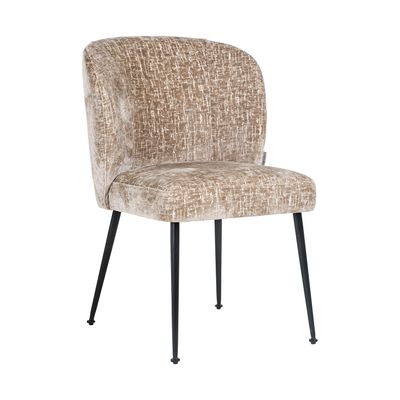Richmond Eetkamerstoel 'Fallon' Chenille, kleur Shitake