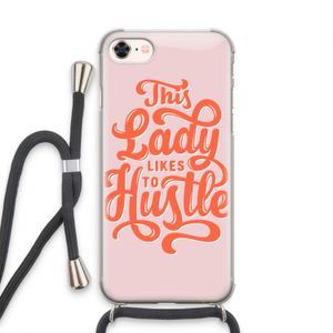 Hustle Lady: iPhone 7 Transparant Hoesje met koord