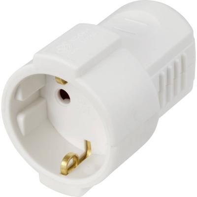 Sygonix SY-6618464 Koppeling met randaarde Polypropyleen (PP) 250 V/AC Wit