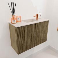 Toiletmeubel Mondiaz Joya Dlux | 60 cm | Meubelkleur Dusk | Faye wastafel Meli Wasbak Midden | 1 kraangat