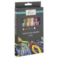 Nassau Dual Acrylmarkers 6 stuks Nassau Dual Acrylmarkers 6 stuks