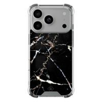 iPhone 17 Pro shockproof hoesje - Marmer zwart
