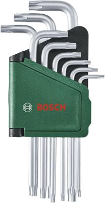 Bosch Groen Torx key set 9-piece (Sleutelset Torx 9 stuks: T8/9/10/15/20/25/27/30/40) - 1600A02Z9C