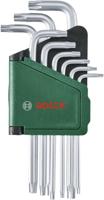 Bosch Groen Torx key set 9-piece (Sleutelset Torx 9 stuks: T8/9/10/15/20/25/27/30/40) - 1600A02Z9C