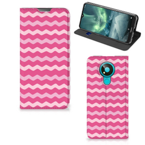 Nokia 3.4 Hoesje met Magneet Waves Pink