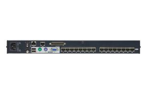 Aten 1-Lokale/externe gedeelde toegang, 16-poorts Cat 5 KVM over IP-switch met poort serieschakeling