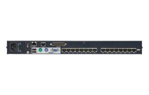 ATEN 1-Lokale/externe gedeelde toegang, 16-poorts Cat 5 KVM over IP-switch met poort serieschakeling