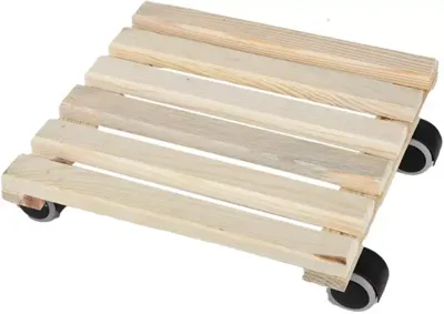 Esschert Design trolley naturel vierkant indoor