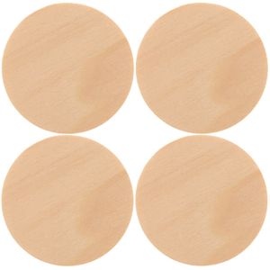 4x Houten schijven/cirkels 9 cm hobby/knutselmateriaal