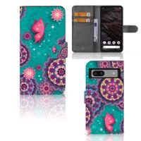 Google Pixel 7A Hoesje Cirkels en Vlinders Google Pixel 7A Hoesje Cirkels en Vlinders