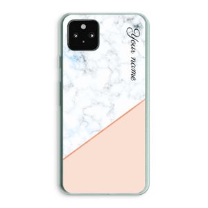 Marmer in stijl: Google Pixel 5a 5G Transparant Hoesje