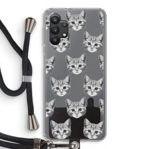 Kitten: Samsung Galaxy A32 5G Transparant Hoesje met koord