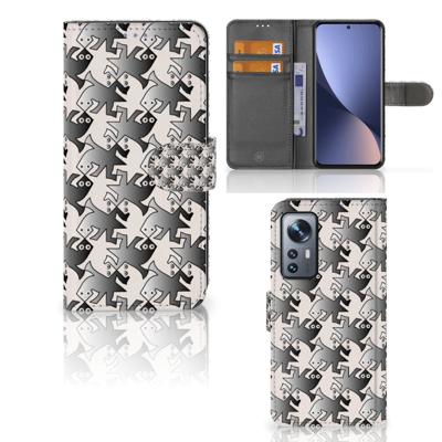 Xiaomi 12 | 12X | Telefoonhoesje | Met pasjeshouder | Salamander Grey