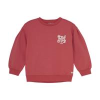 Daily7 winter sweater meisjes - rood - brushed print