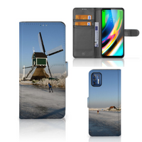 Motorola Moto G9 Plus Flip Cover Schaatsers