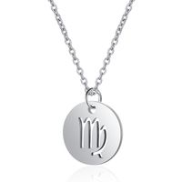 Sterrenbeeld Maagd Dames Ketting Zilverkleurig Ronde Hanger