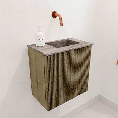 Toiletmeubel Mondiaz Joya Dlux | 40 cm | Meubelkleur Dusk | Faye wastafel Oza Wasbak Rechts | Zonder kraangat(en)