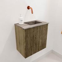 Toiletmeubel Mondiaz Joya Dlux | 40 cm | Meubelkleur Dusk | Faye wastafel Oza Wasbak Rechts | Zonder kraangat(en)