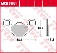 TRW Remblokken, en remschoenen voor de moto, MCB869SI Sinter offroad - thumbnail
