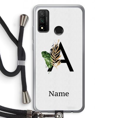Charcoal Flora: Huawei P Smart (2020) Transparant Hoesje met koord