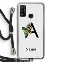 Charcoal Flora: Huawei P Smart (2020) Transparant Hoesje met koord