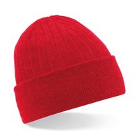 Heren/Dames Beanie Thinsulate Wintermuts 100% acryl wol rood