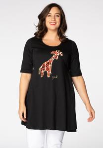 Yoek Tuniek wide bottom | Zwart | Maat 46/48