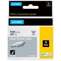 Dymo RHINO krimpkous 9 mm, zwart op wit