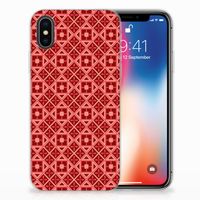 Apple iPhone X | Xs TPU bumper Batik Rood - thumbnail