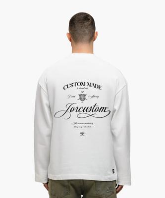 Jorcustom Handscript Longsleeve T-Shirt Heren Wit - Maat XL - Kleur: WitZwart | Soccerfanshop Jorcustom Handscript Longsleeve T-Shirt Heren Wit - Maat XL - Kleur: WitZwart | Soccerfanshop