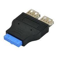 USB 3.0 19Pin Header to 2x USB A Female Adapter