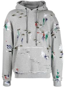 Mostly Heard Rarely Seen hoodie à effet taches de peinture - Gris