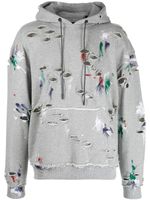 Mostly Heard Rarely Seen hoodie à effet taches de peinture - Gris - thumbnail