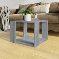 Salontafel 40x40x30 cm bewerkt hout grijs sonoma eikenkleurig - thumbnail