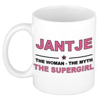 Jantje cadeau mok - Woman Myth Supergirl - naam koffiemok - 300 ml - collega - moederdag