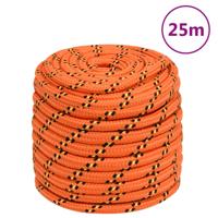 VidaXL Boottouw 16 mm 25 m polypropyleen oranje