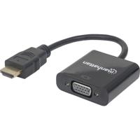 Manhattan 151467 HDMI / VGA Adapter [1x HDMI-stekker - 1x VGA-bus] Zwart 0.26 m - thumbnail